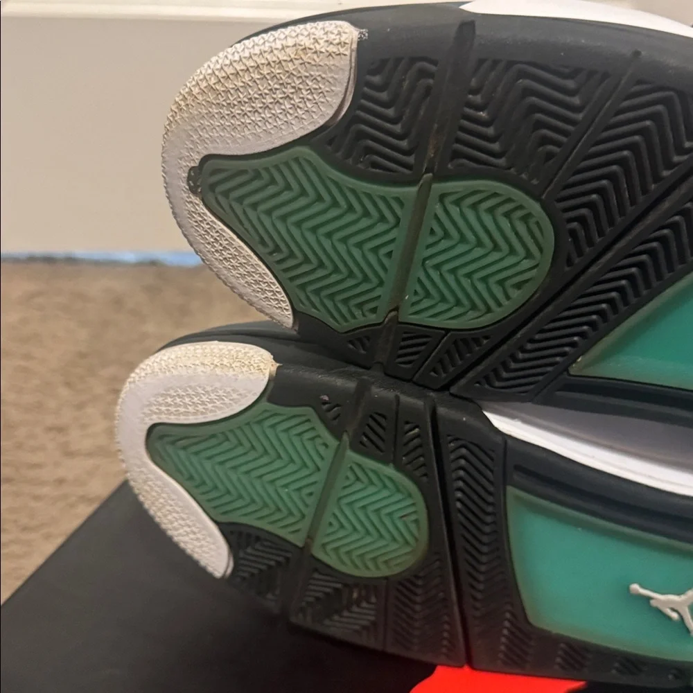 Jordan Retro 4 Teal Black White Sneakers